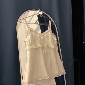 White Coquette Top/Camisole