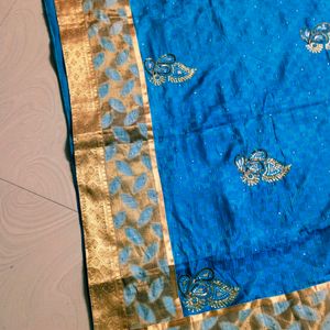 Simple Maggam Work Georgette Saree