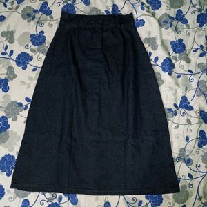 Denim Black Skirt