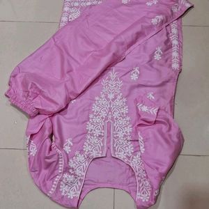 Chikankari Kurti Bottom .Set Syz L