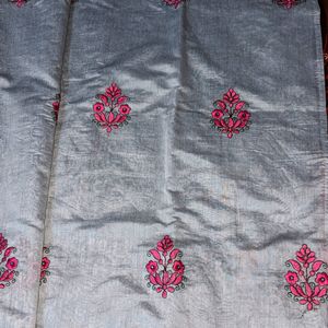 Gorgeous Grey And Pink Designer Paithani Saree