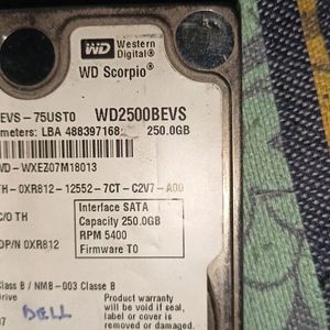 Hard Disk 250gb Full Working Best 5400 Rpm