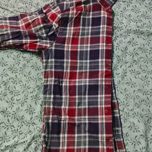 Red And Blue Checks Party Shirt