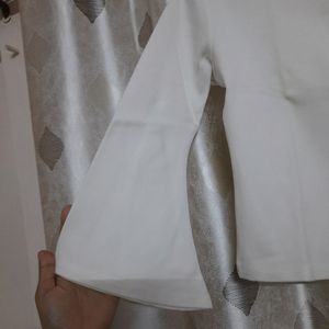 White Crop Jacket In New Condition