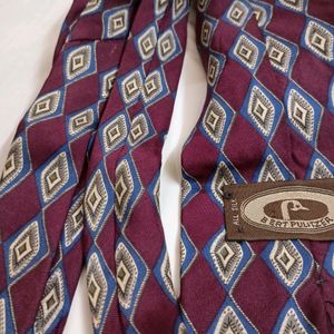 Bert Pulitzer Maroon Pattern Men's Tie