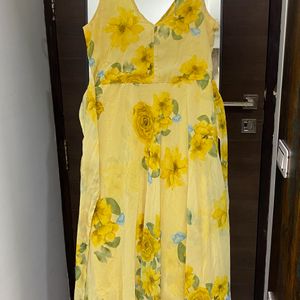 Yellow Floral Maxi Dress