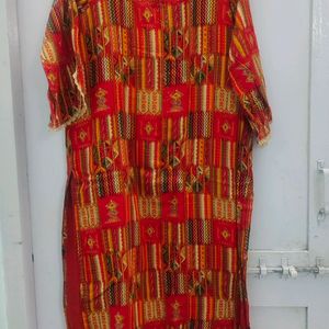 Full Kurta Set Red Colour