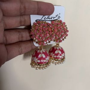 Peach Color Jhumka