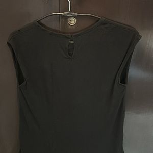 Mango Black Satin Formal top