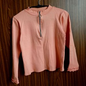 Spacial Offer High Neck Long Sleeves Cotton Top