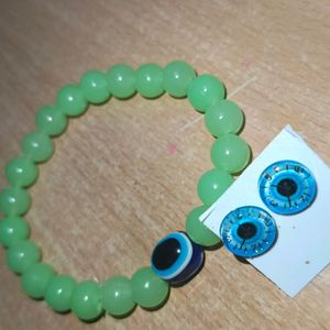 Evil Eye Studs & Bracelet