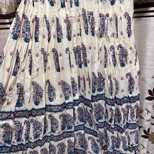 Printed Long Anarkali Kurta Dress