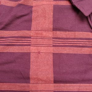 Mens Maroon Full Sleeves T-shirt