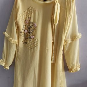 Light Yellow Chiffon Top