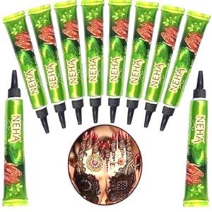 Neha Herbal Instant Dark Red Henna Mehendi Tube.