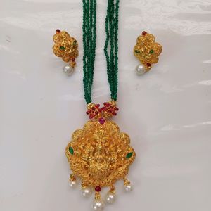 Green Nakshi Haar Set