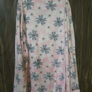 Flower Print Pink Cotton Blend Nightsuit 💗