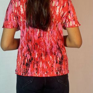 Pink Abstract Design Top