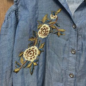 New Lee Cooper Embroidered Shirt