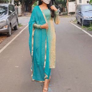 Green kurti set