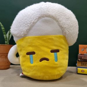 Beer Mug Pillow Plush Toy With Expression