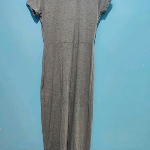 Womens Round Neck Front Open Maxi Top