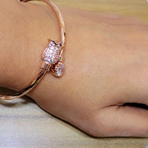 Lotus Shape Bracelet- Rose Gold