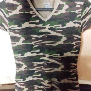 Women's Camouflage Half Sleeve Tshirt