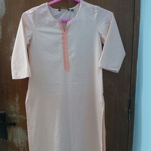 AVAASA Peach Printed Kurti