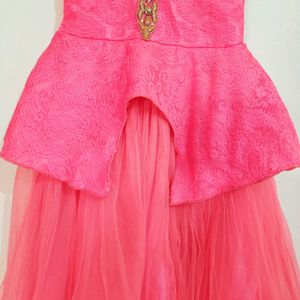 Dark Pink Gown For Girls