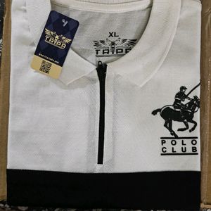 Brand New With Tags Black & White POLO TSHIRT - XL