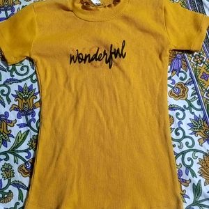 Mustard Yellow Slim Fit T-shirt