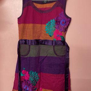 Multicoloured Dress With Floral Prints