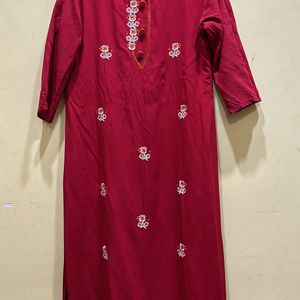 Red & White - Kurta & Pant Set Size XXL