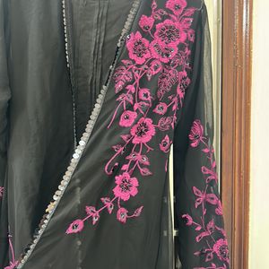 Classy Black Shrug With Kurti