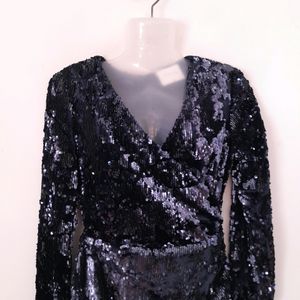 Navy Blue Sequenced Dress (Women's)