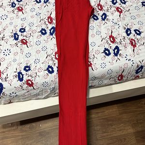 Red Colour Cotton Leggings