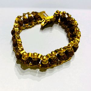 Rudraksha Golden Bracelet For Men