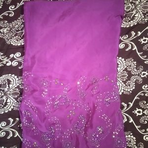 Pink Colour Handmade Saree