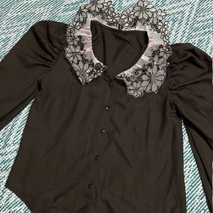 Puff Sleeve Lace Top