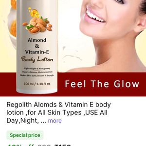 Recolith Vitamin E Body Lotion With Free Face Razo