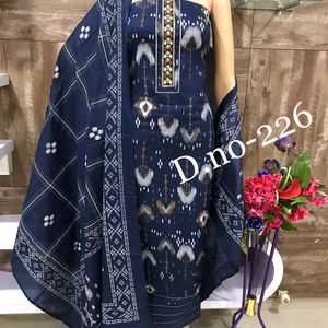 Cotton Embroidery Dress Material