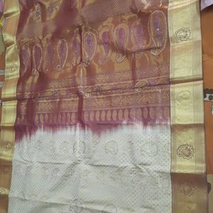 Silk Saree With Stiched Aari Work Blouse