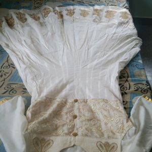 Gown With Shawl And Pant