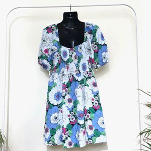 Gap Multi Colour New Floral Printed Dress(Women’s)