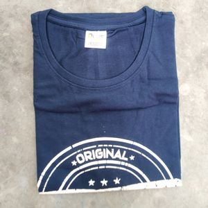 Brand New Navy Blue Printed T-shirt