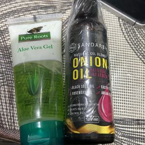 Aloe Vera Gel And Hair Oil