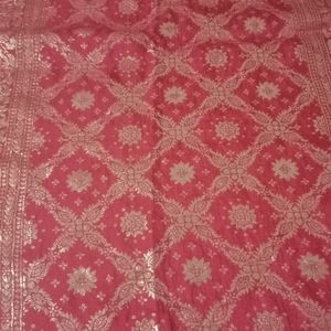 Fancy Pink  Zari Work Saree