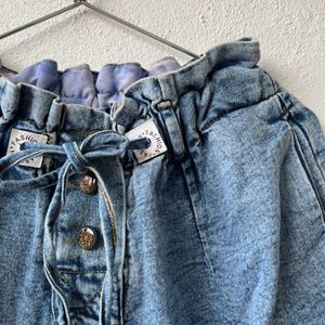 Blue Wide Leg Jeans