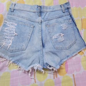 Denim Skirt And Shorts